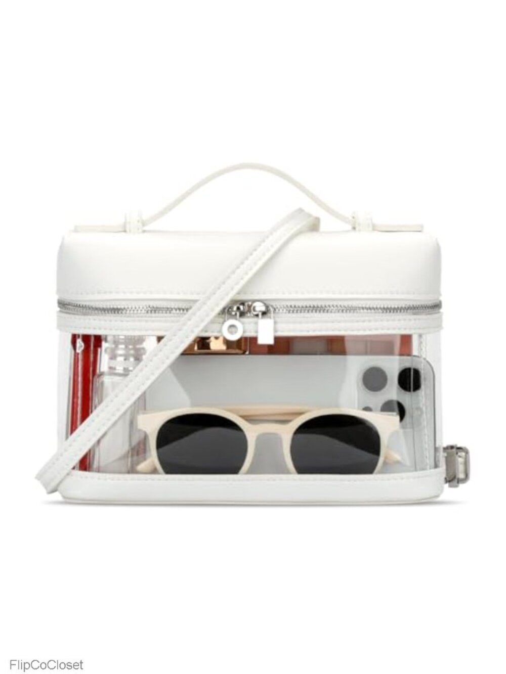 Clear Crossbody Bag PVC Vegan Leather Stadium Approved